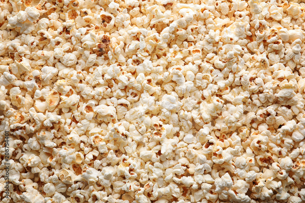 Delicious popcorn as background