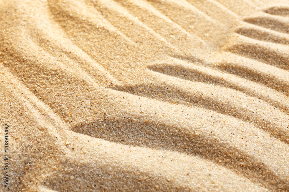 Sand with pattern, closeup