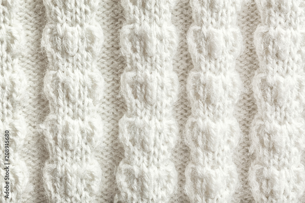 Knitted fabric texture, closeup