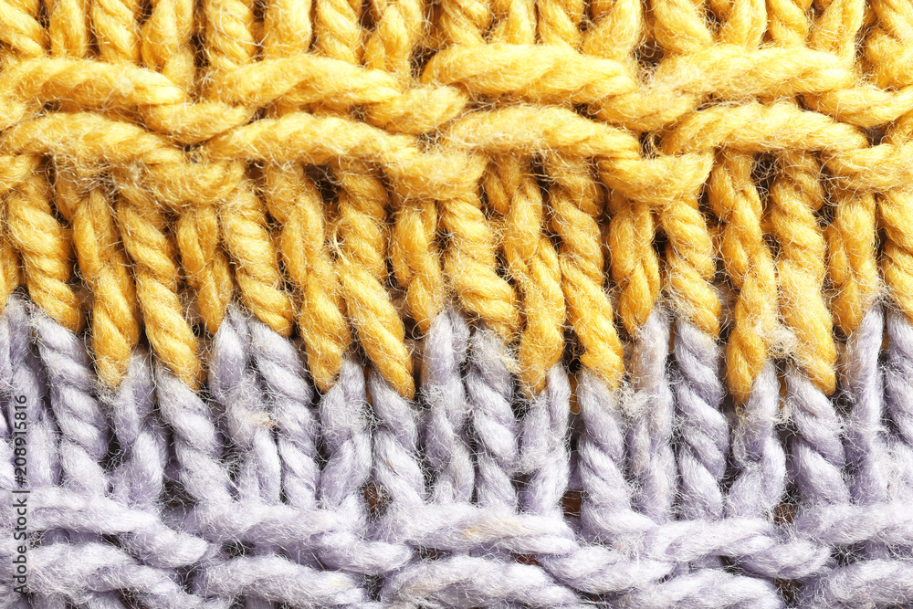 Knitted fabric texture, closeup