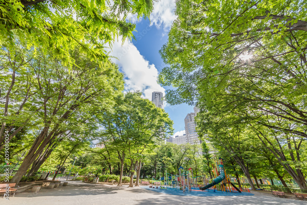 新緑の新宿中央公園