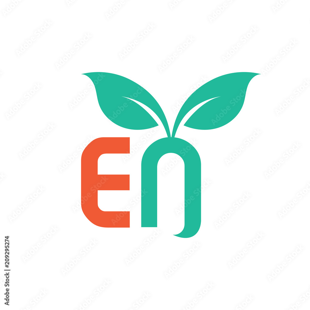 EN徽标首字母Eco Nature