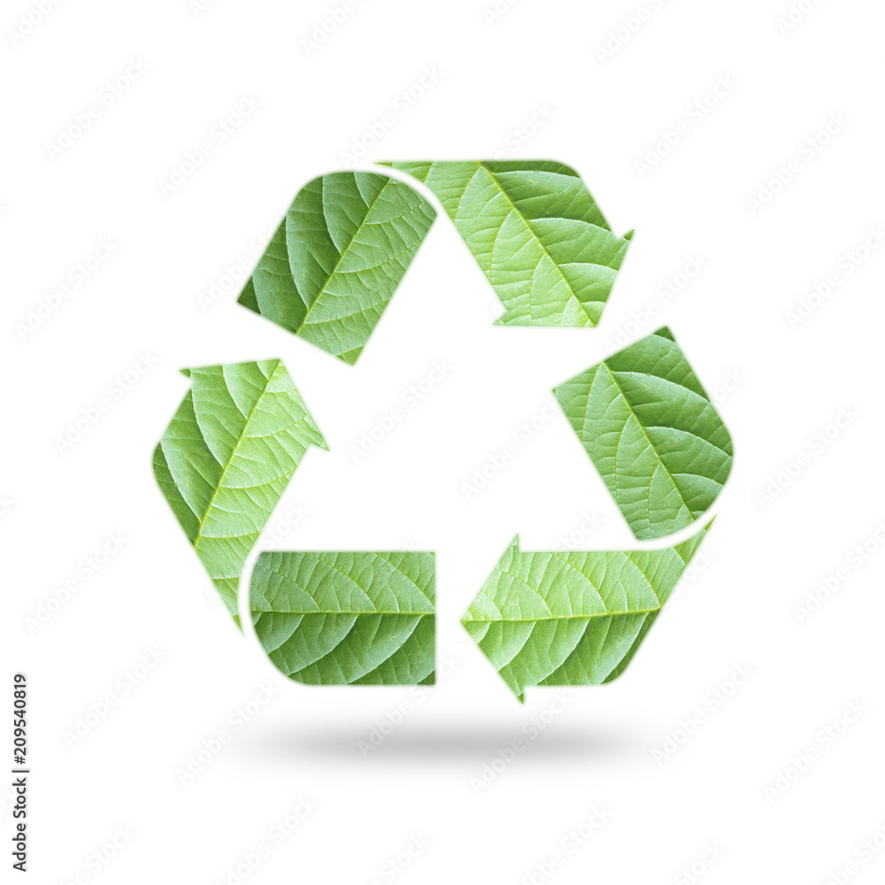 Waste recycle management symbolic icon for saving world environmental campaign concept