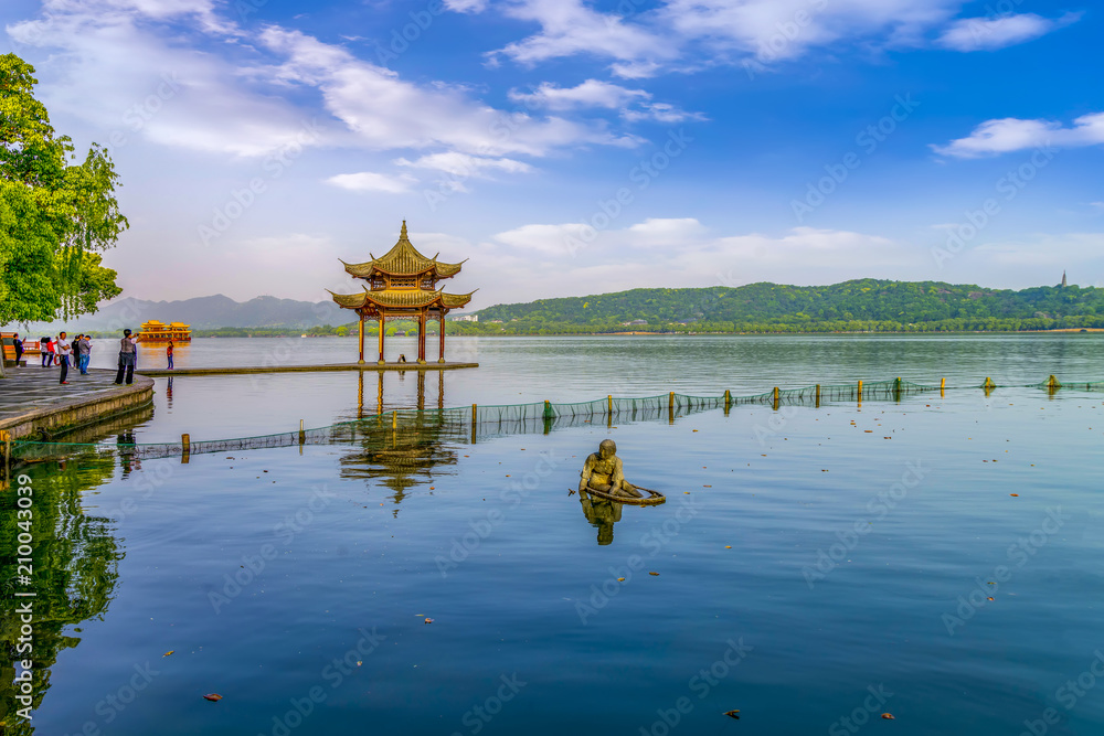 中国杭州西湖风景秀丽