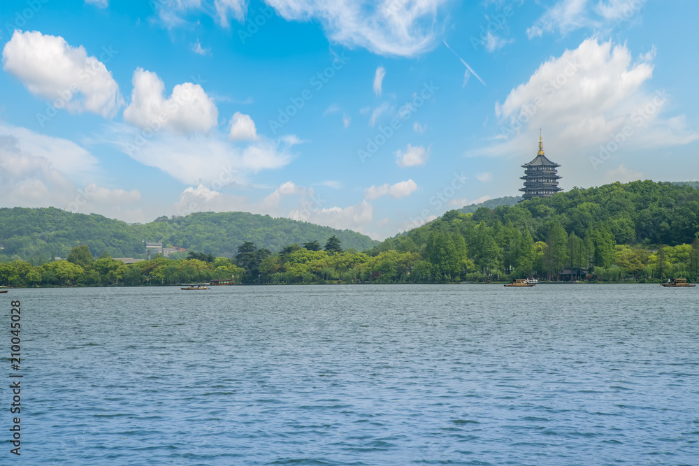 中国杭州西湖风景秀丽