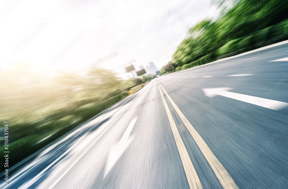 asphalt road in urban