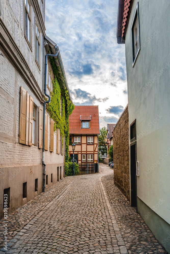 Alte deutsche Häuser in Quedlinburg