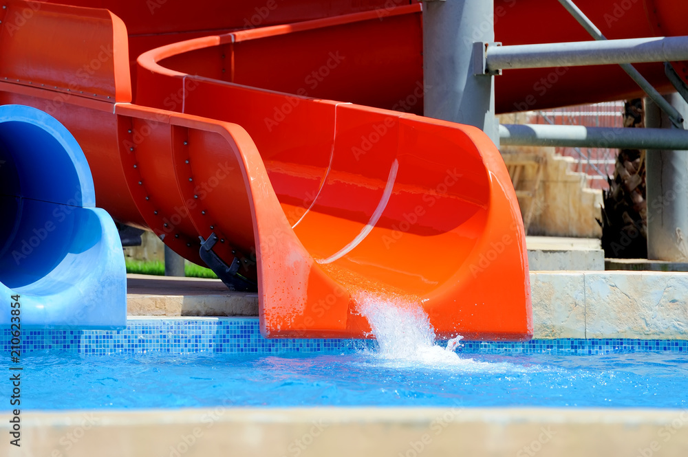 Colorful water slides