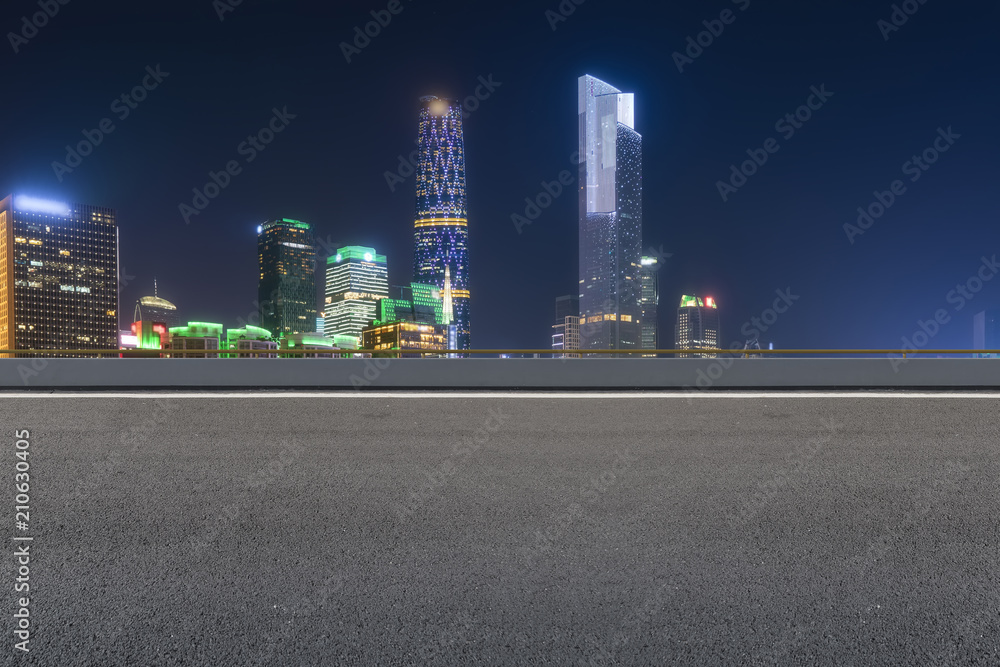 Prospects for expressway, asphalt pavement, city building commercial building, office building