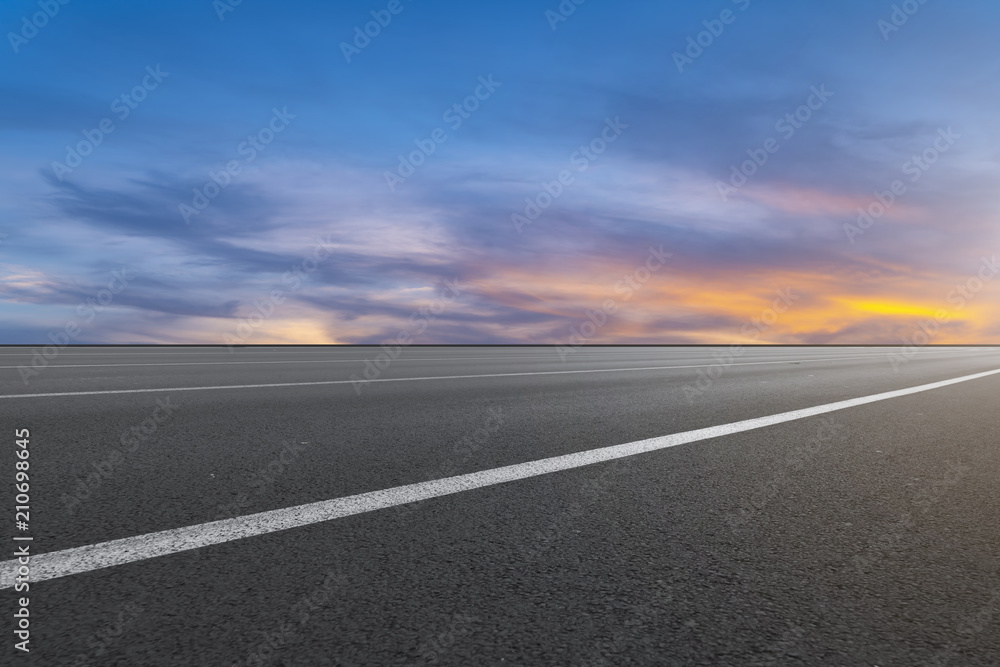 Asphalt road and sky cloud landscape