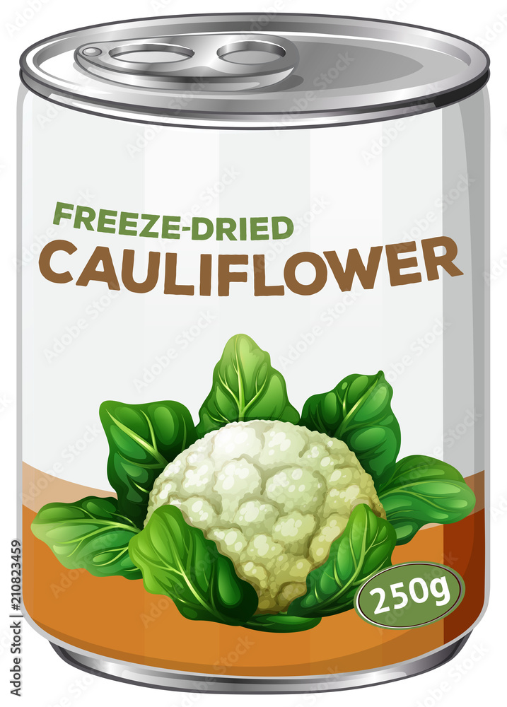 A Can of Freeze-Dried Cauliflower