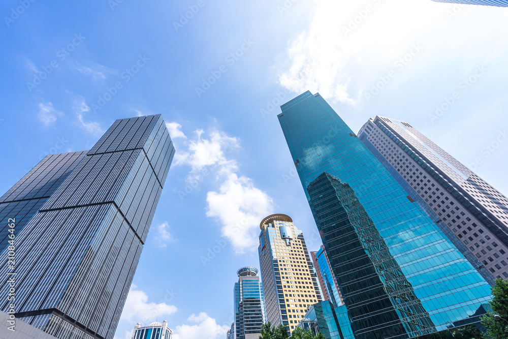 modern office building in shanghai china