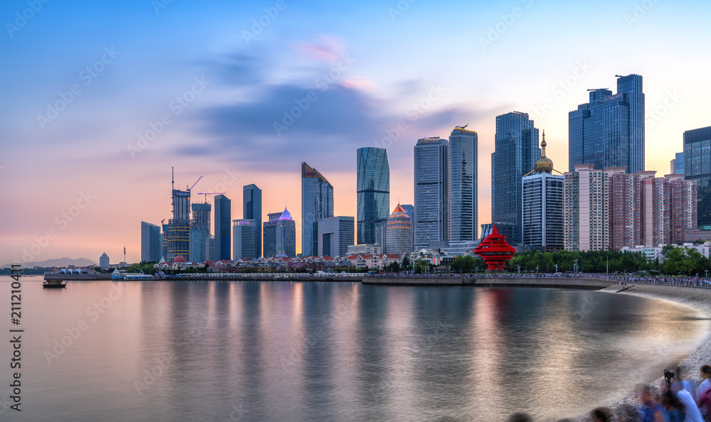 美丽的城市景观夜景