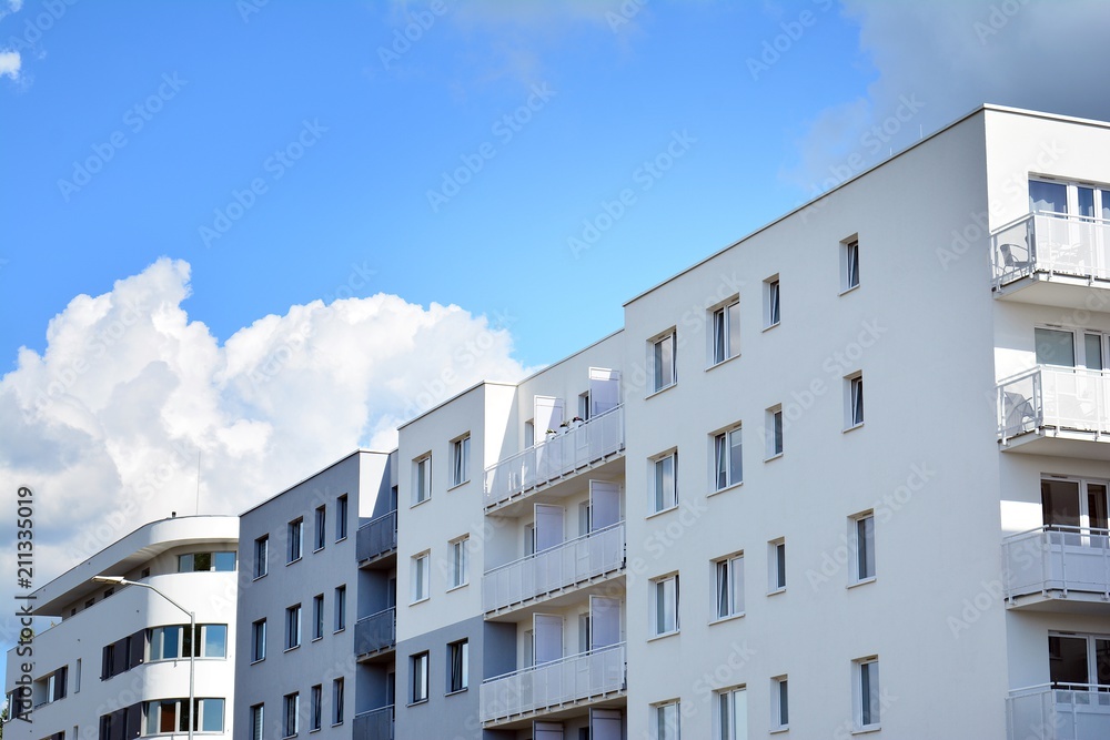 Modern apartment building exterior