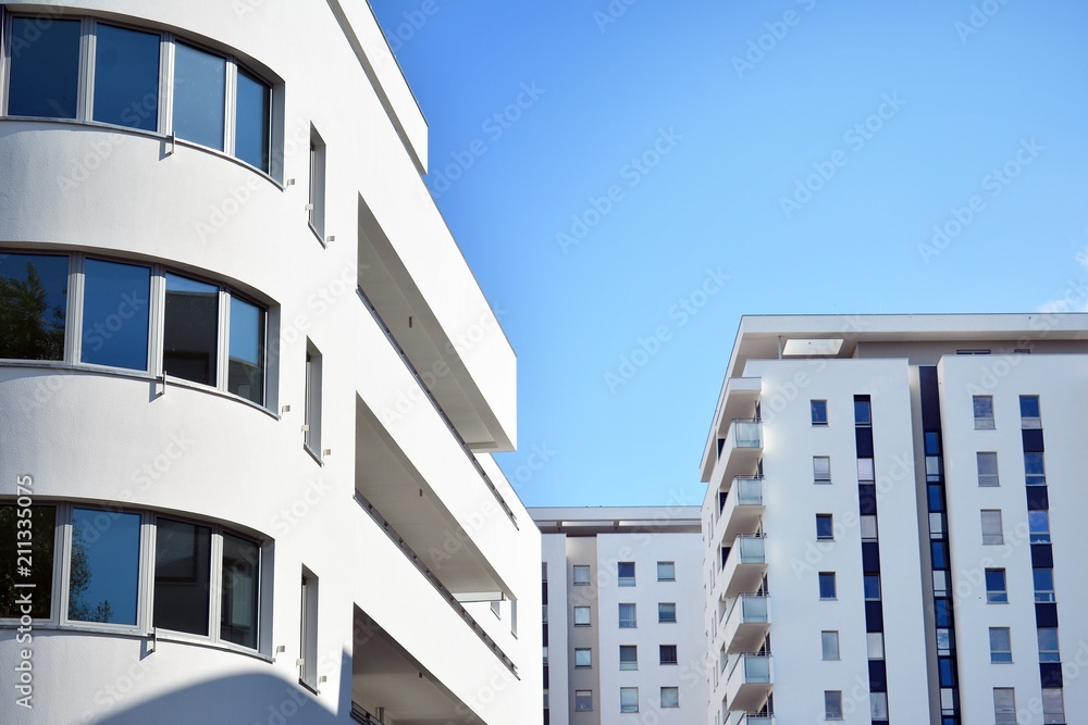 Modern apartment building exterior