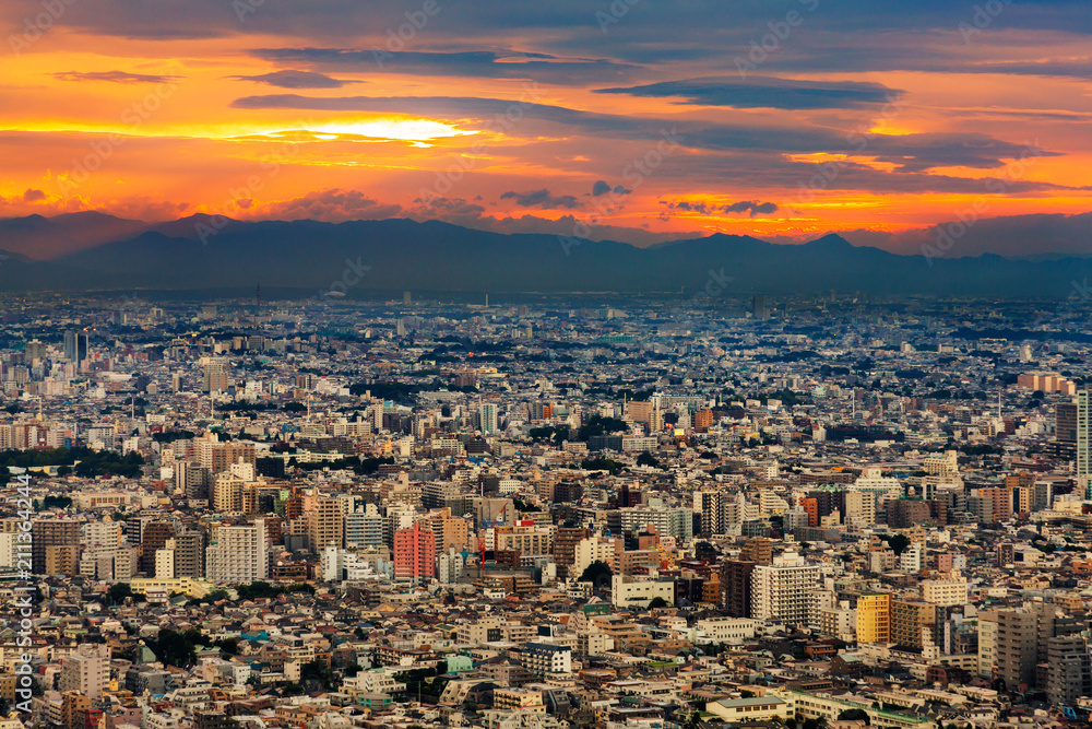 新宿高層ビルから見る東京の夜景