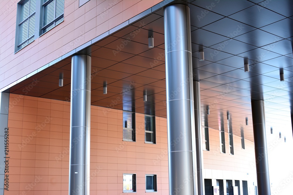 Abstract fragment of the urban architecture of modern luxury building, center, hotel, shopping mall,