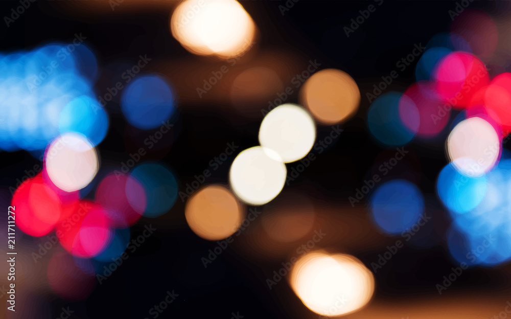 Blurred bokeh lights night time壁纸