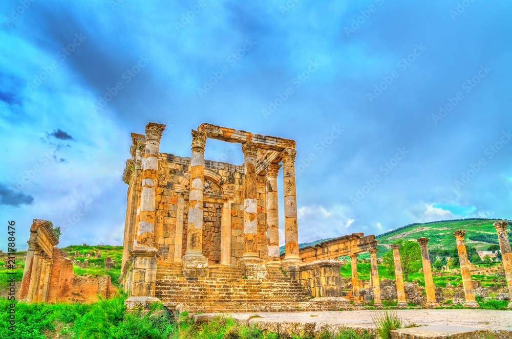 Temple of Gens Septimia at Djemila in Algeria