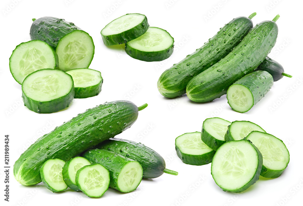 Cucumber collection isolated