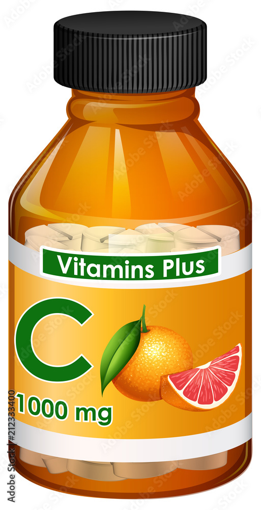 A Bottle of Vitamin C