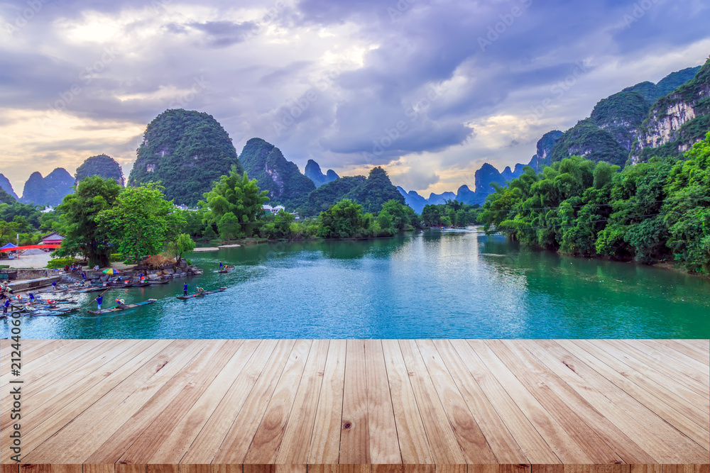 The beautiful landscape of Guilin in Yangshuo