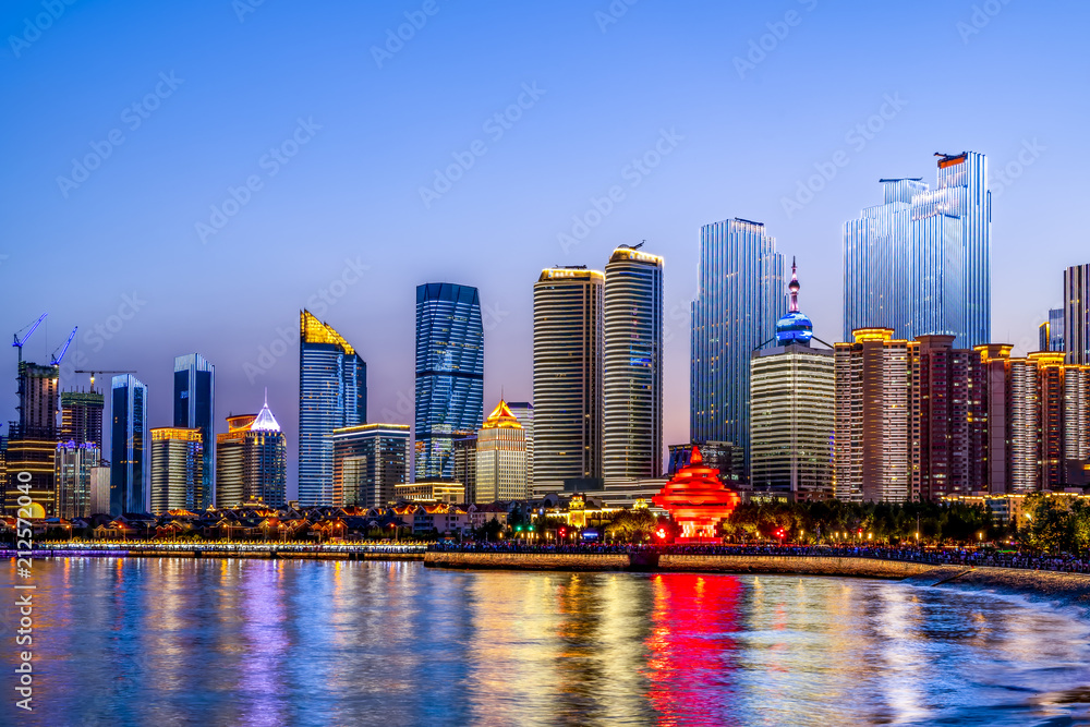 The beautiful city architectural landscape of Qingdao