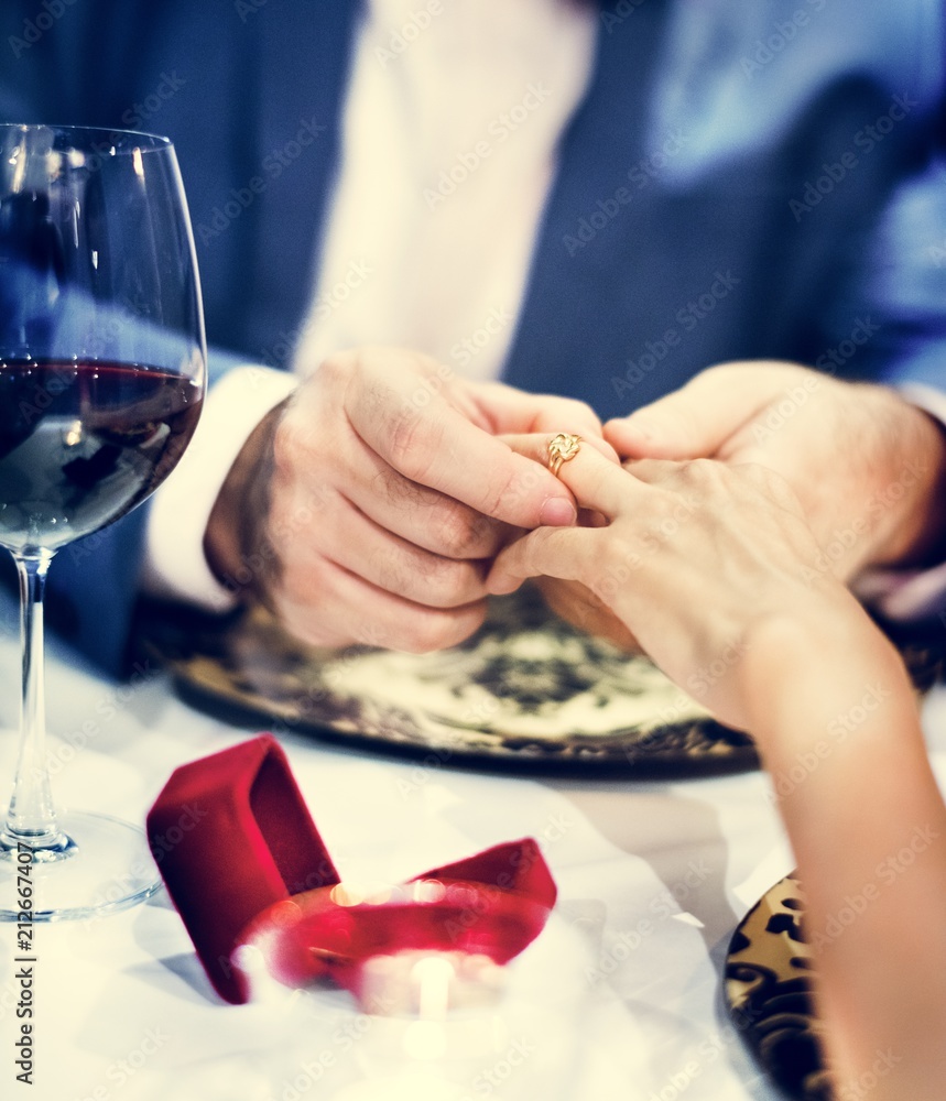 Couple celebrate valentines day together