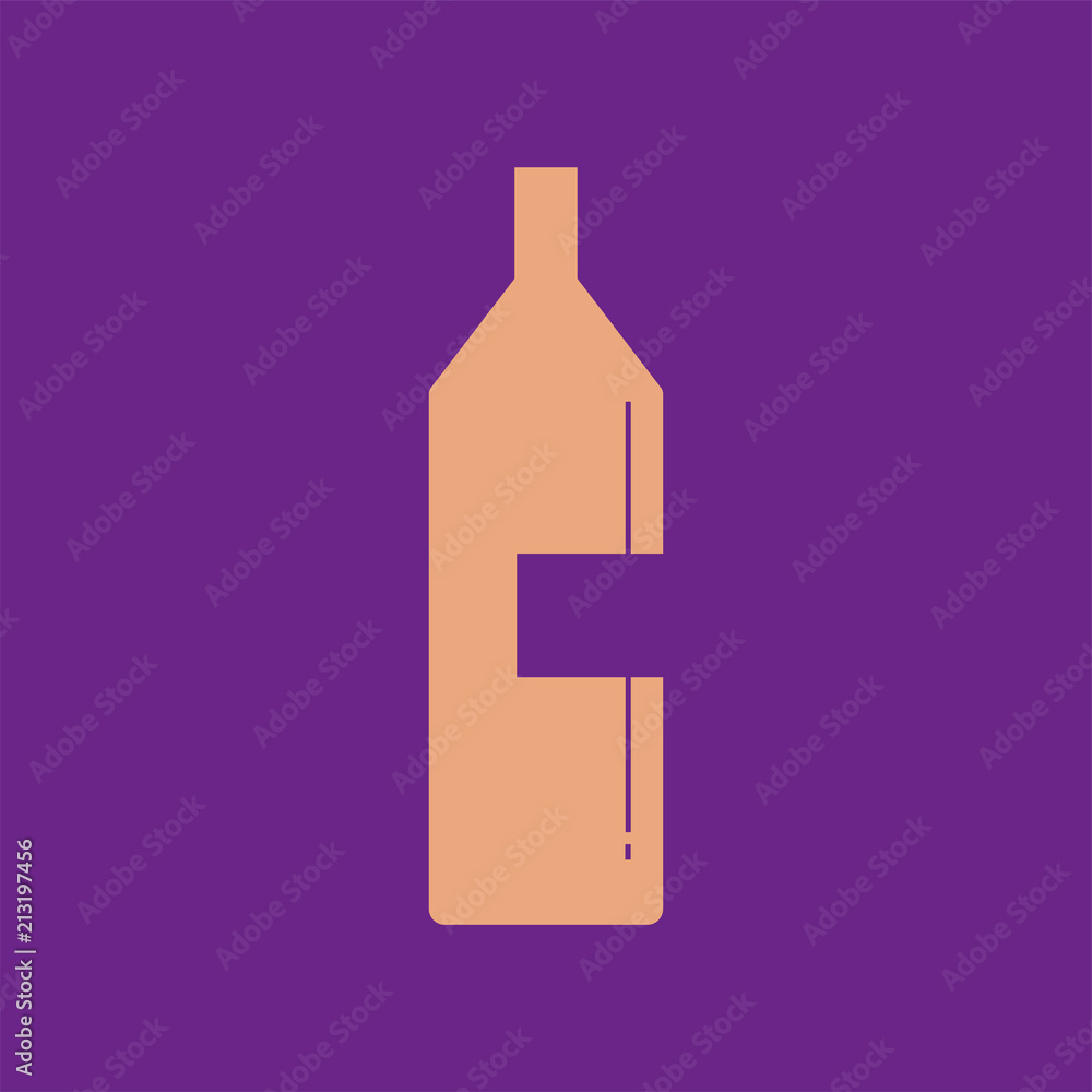 Bottle of wine icon illustration