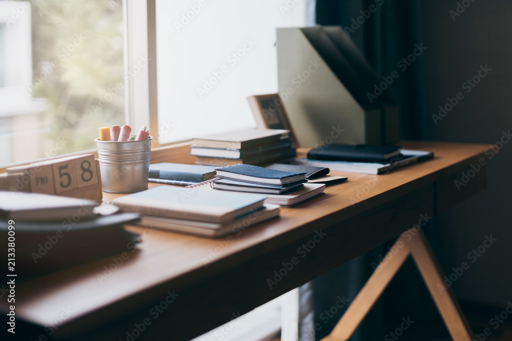 work at home desk corner with modern desk and chair