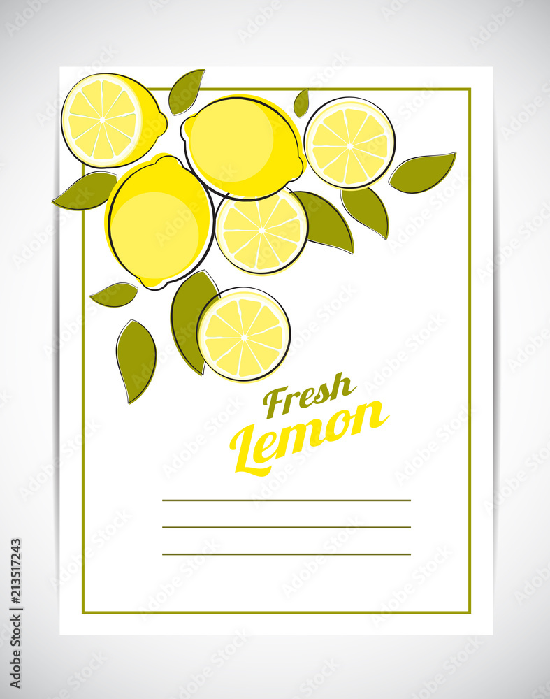 Abstract Lemon Natural Background Vector Illustration