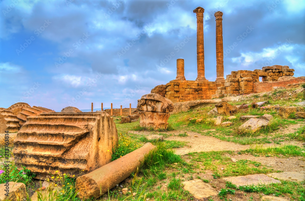 Timgad，阿尔及利亚一座罗马柏柏尔人城市的废墟。