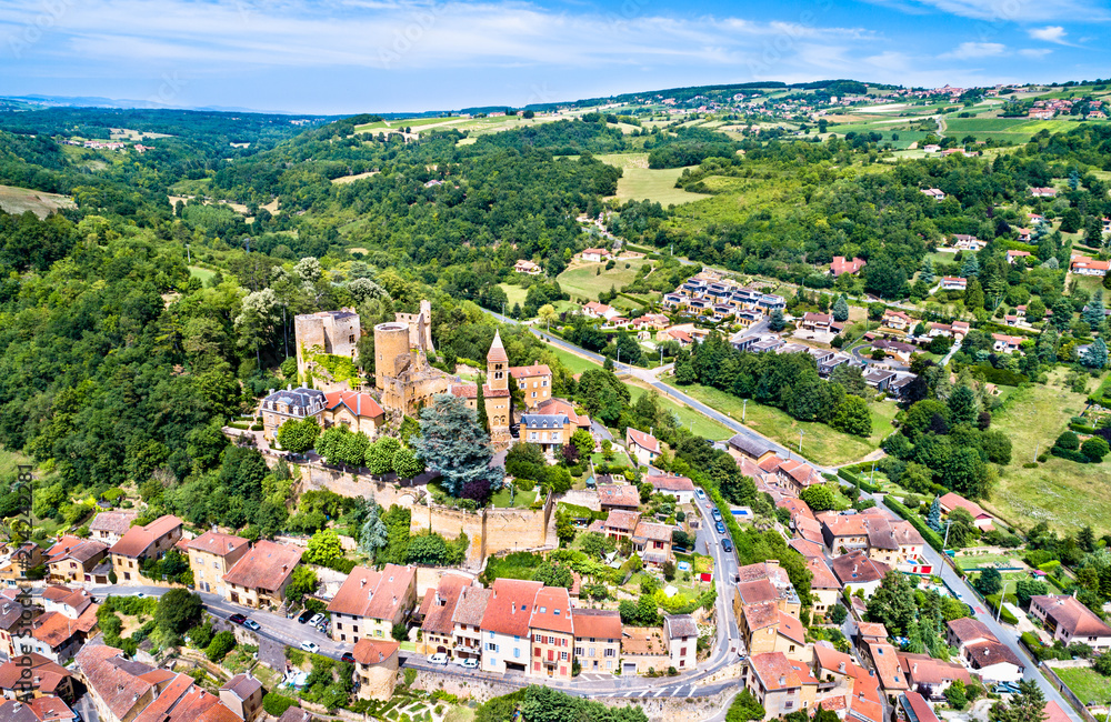 Chateau de Chatillon dAzergues，法国罗纳省的一座中世纪城堡