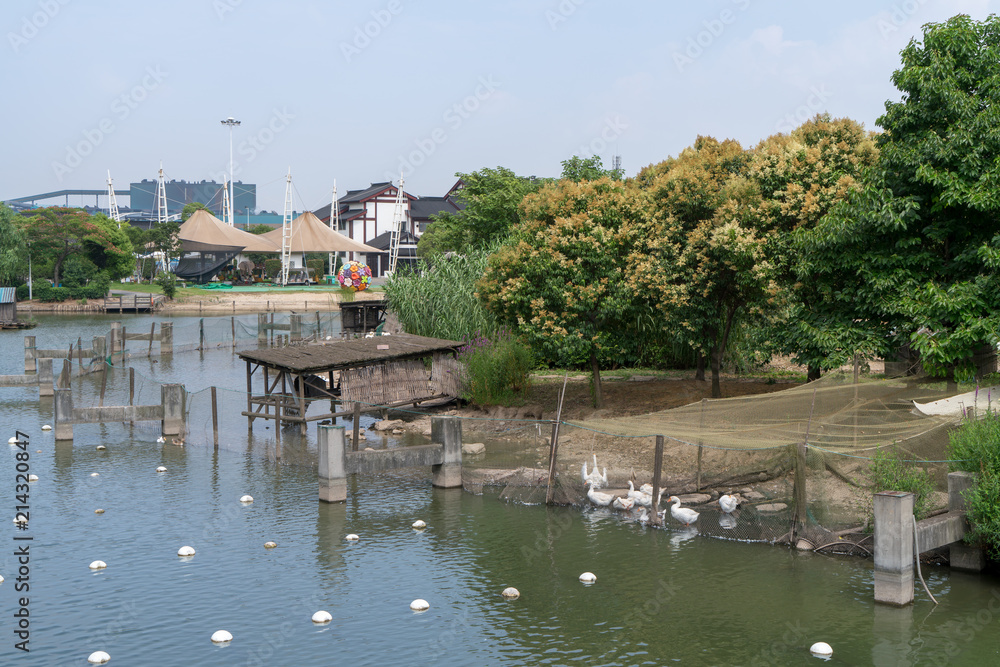 The rural landscape of the agricultural garden