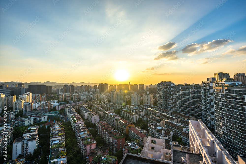 城市全景城市天际线