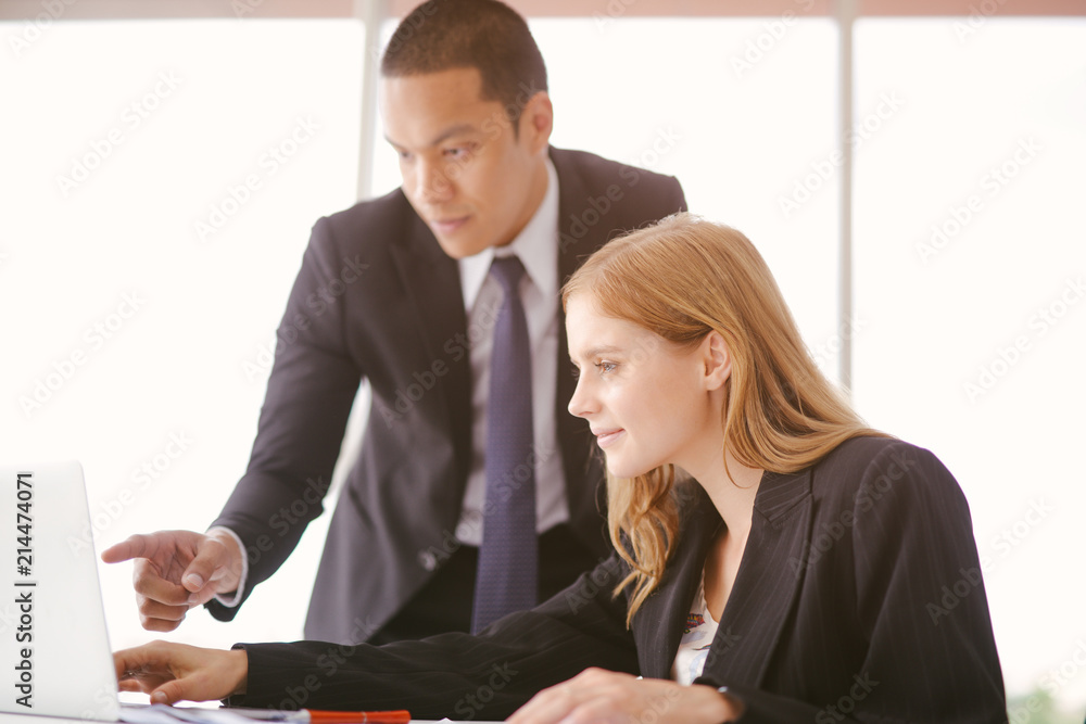 Business people meeting working in modern office