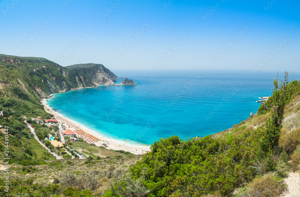 美丽的Myrtos海滩，Kefalonia，希腊