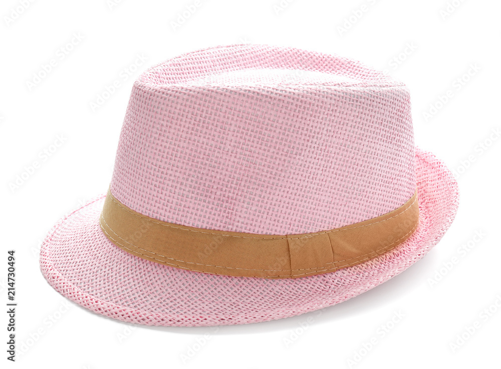 Beach hat on white background