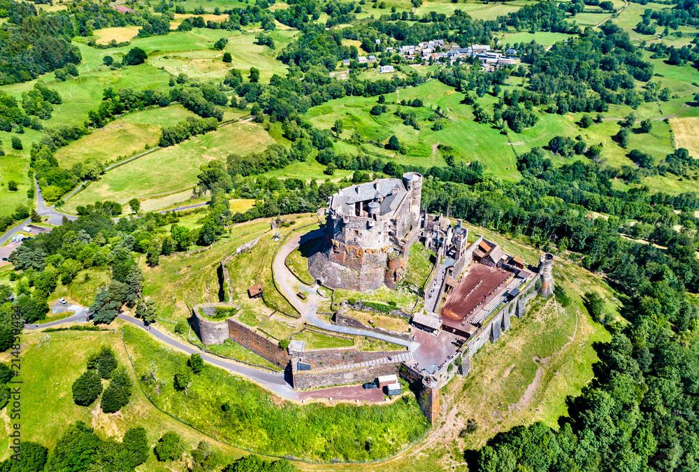 The Chateau de Murol, a medieval castle in Auvergne, France