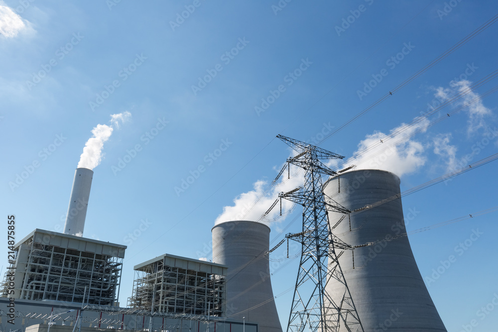 thermal power plant and electricity pylon