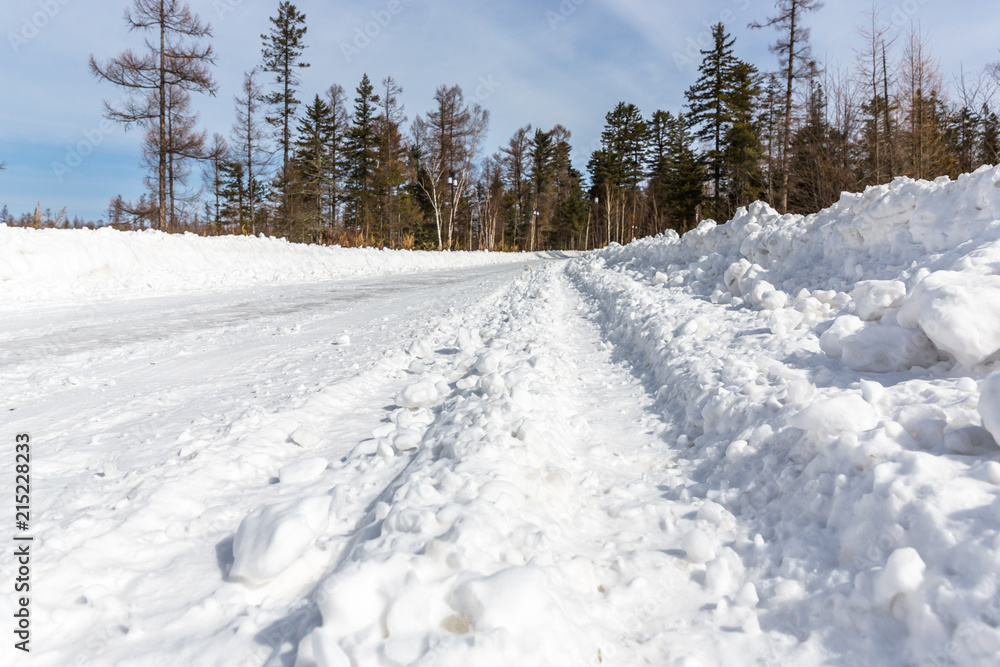 冬季雪道