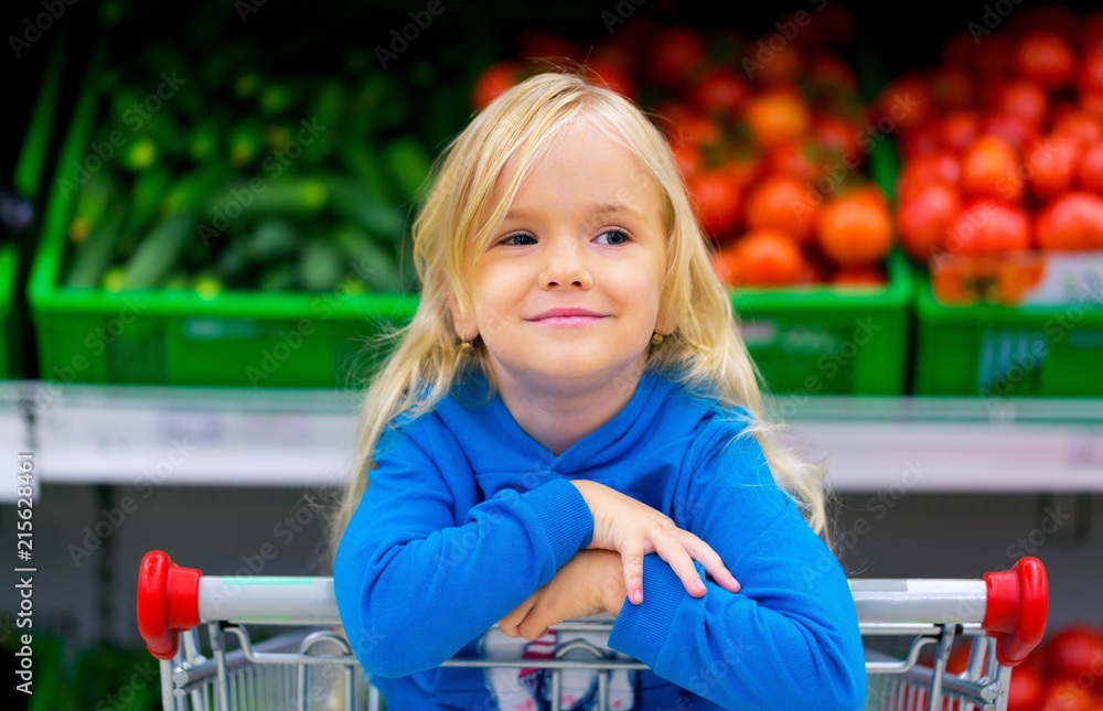 Little Girl in a Supermarket