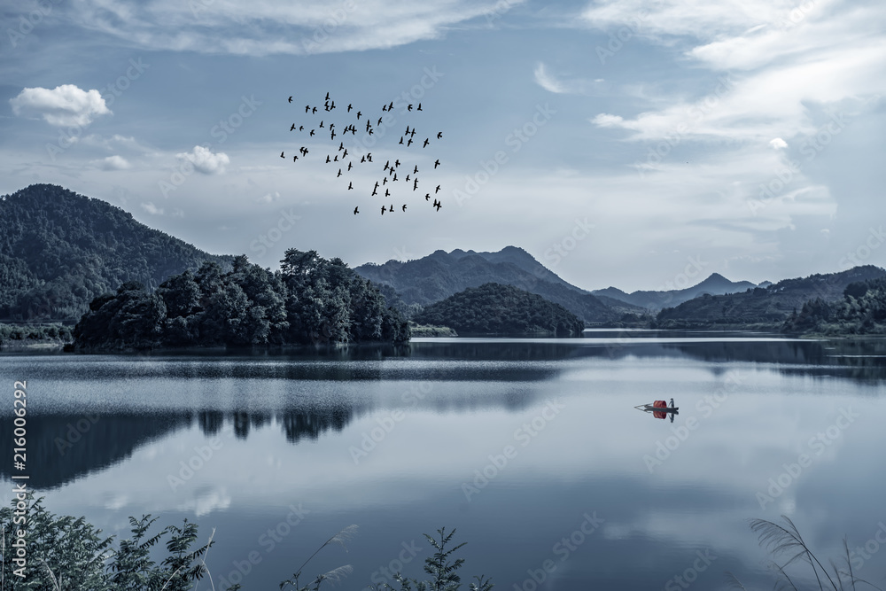 杭州千岛湖的美丽景观