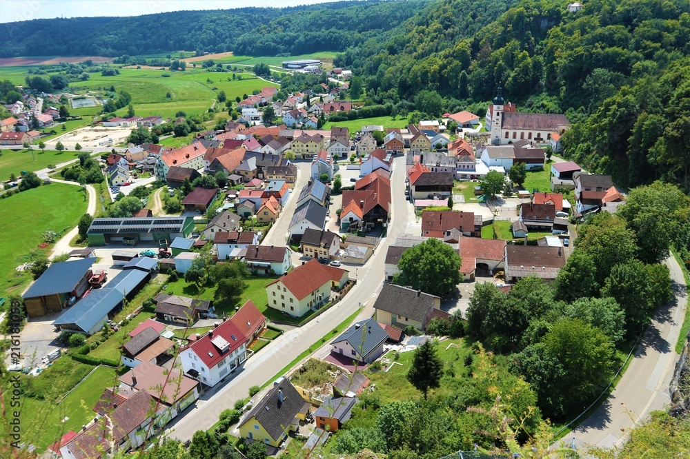 Burgruine 91809 Wellheim和Ausblick auf Wellheim