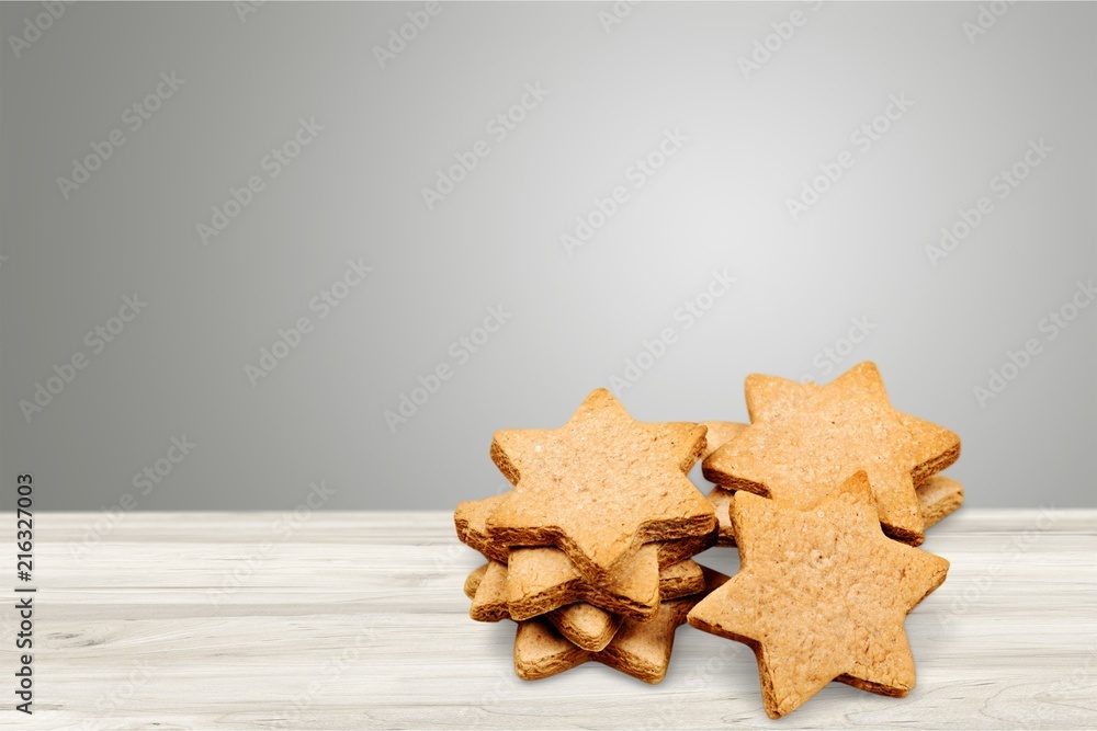 Christmas cookies on a background