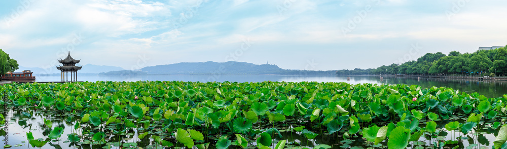 杭州西湖风光全景图