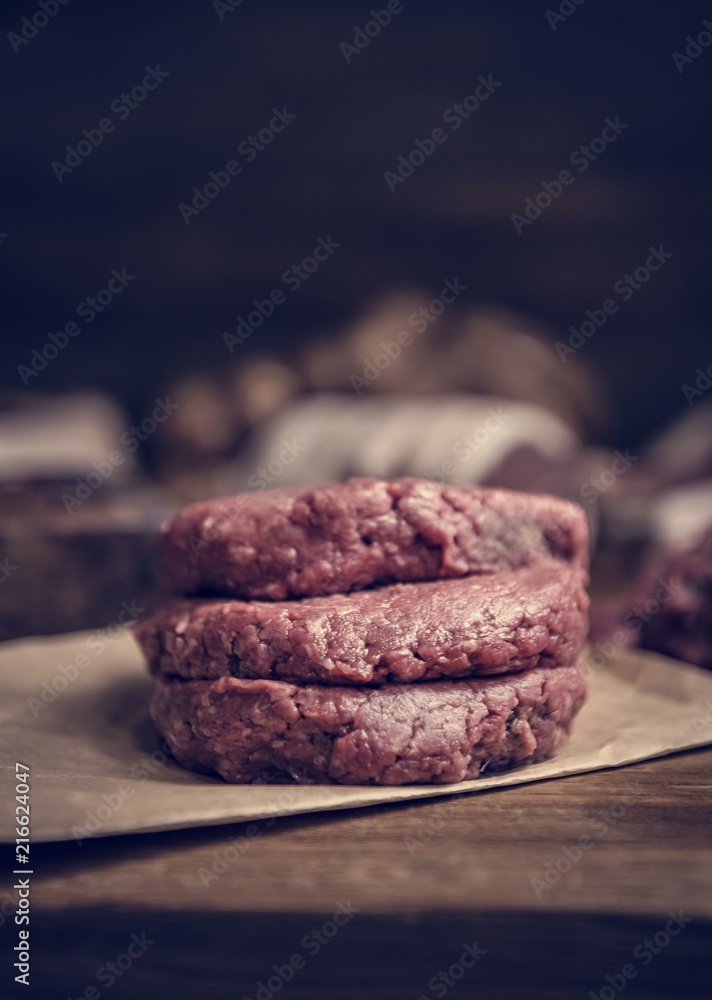 Beef patties food photography recipe idea