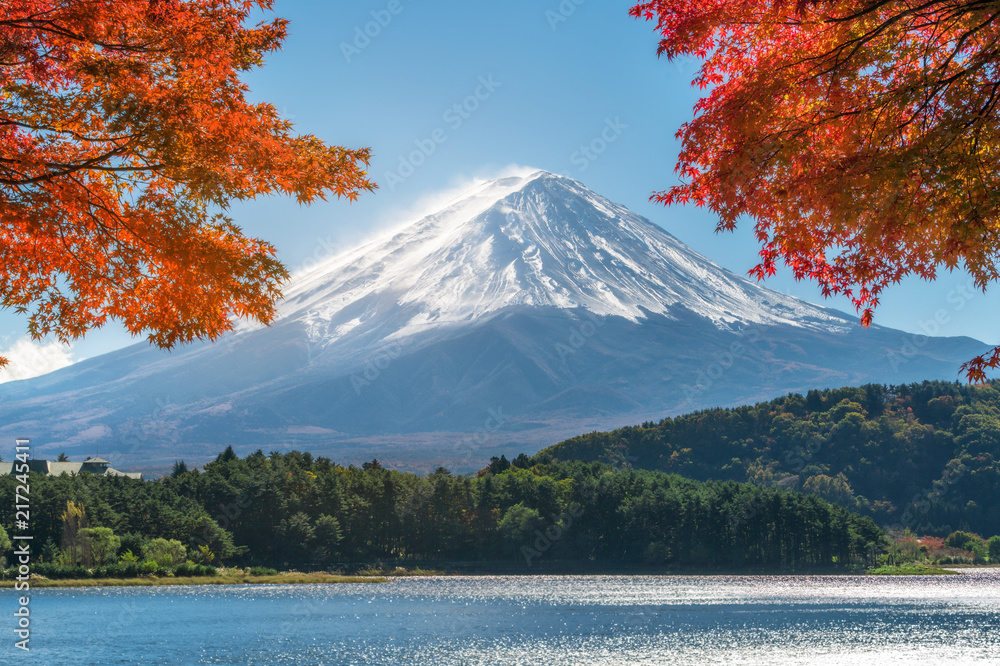 Mount Fuji in Autumn Color, Japan