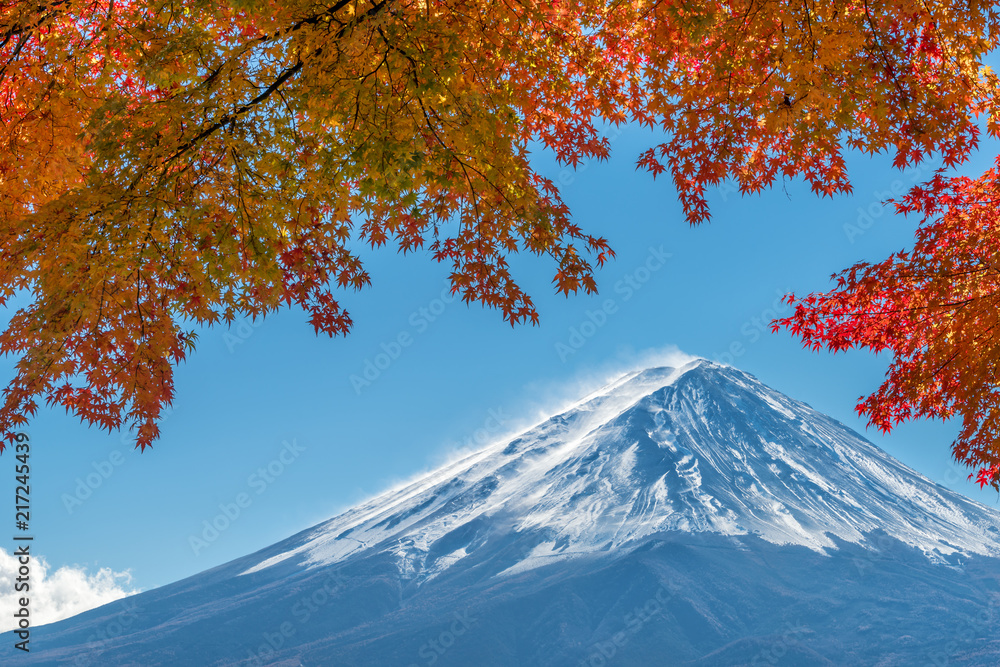 Mount Fuji in Autumn Color, Japan