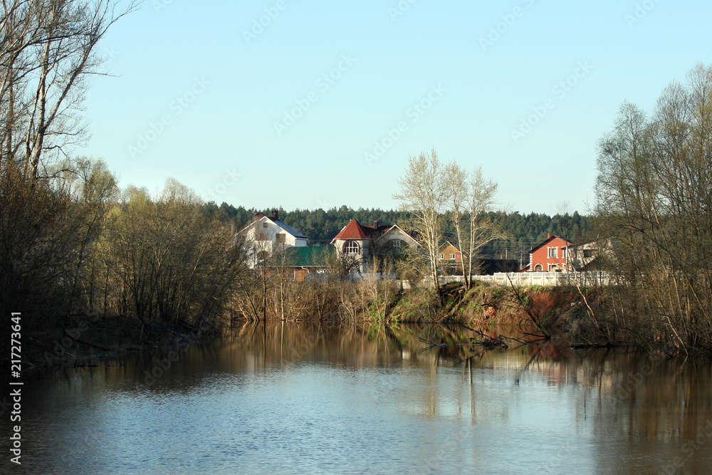 quiet river in spring